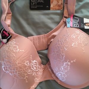 NWT Bali Lace Desire underwire bra, pink, 38C